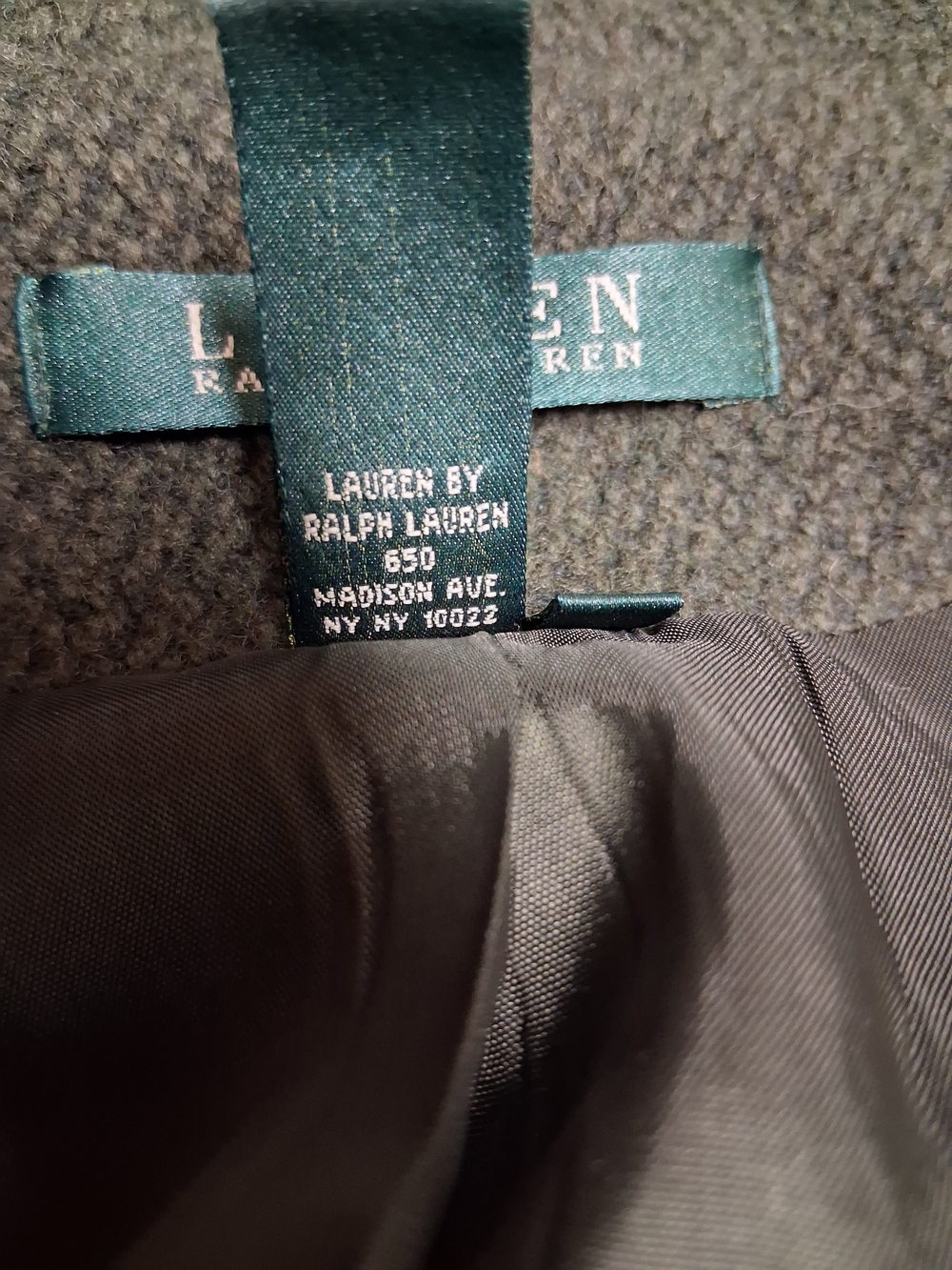 Vintage Ralph Lauren Lauren Dark Forest Green Textured Jacket - Picture 9 of 16